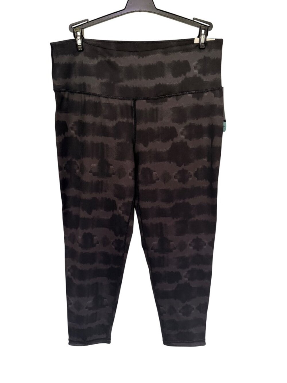 Ideology Leggings Reversible 7/8 Length Black Black Gray Womans XL NWT